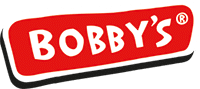 The image features a red and white logo with the text BOBBYS® in bold white letters on a wavy red background, capturing the vibrant essence of Bobby's Food. While visually striking, more details about their culinary offerings would enhance strategic SEO keyword selection.
